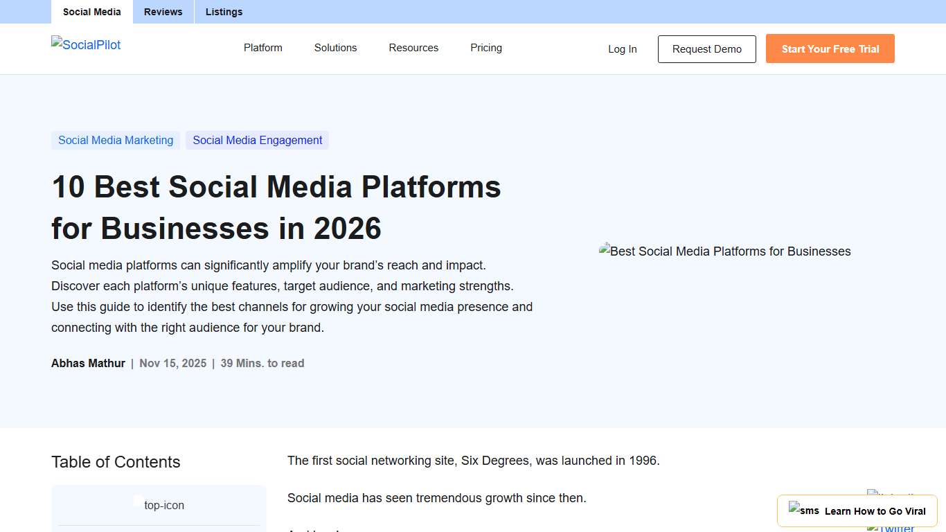 10 Best Social Media Platforms for Business in 2026 (Pros & Cons)